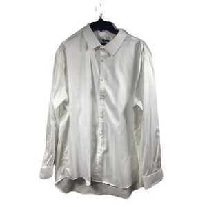 Kenneth Cole 18  34-35  White AWearness Men's Non Iron Slim Fit Dress Shirt